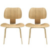 EEI-870-NAT Fathom Dining Chairs Set of 2 by Modway