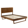 MOD-6617-WAL Alana Wood King Platform Bed With Angular Frame by Modway