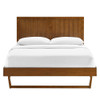 MOD-6617-WAL Alana Wood King Platform Bed With Angular Frame by Modway