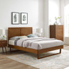 MOD-6617-WAL Alana Wood King Platform Bed With Angular Frame by Modway