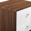 MOD-7017-WAL-WHI Transmit 2-Drawer Nightstand by Modway