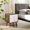 MOD-7017-WAL-WHI Transmit 2-Drawer Nightstand by Modway