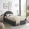 MOD-7128 Resort Upholstered Fabric Arched Round Twin Platform Bed by Modway