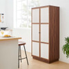 MOD-7156-WAL Capri 70" Tall Wood Grain Storage Cabinet by Modway