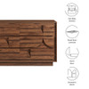 MOD-7163-WAL Bulwark 6-Drawer Dresser by Modway
