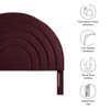 MOD-7171 Solana Arched Performance Velvet Queen Headboard by Modway