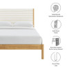 MOD-7198 Olea Channel Tufted Boucle Solid Wood Queen Platform Bed by Modway