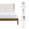 MOD-7198 Olea Channel Tufted Boucle Solid Wood Queen Platform Bed by Modway