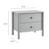MOD-7206 Emmeline Scalloped 2-Drawer Nightstand by Modway