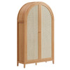 Calista 79" Tall Wide Rattan Arched Storage Cabinet by Modway - EEI-7294-NAT