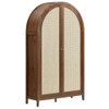 Calista 79" Tall Wide Rattan Arched Storage Cabinet by Modway - EEI-7294-WAL