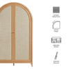 Calista 79" Tall Wide Rattan Arched Storage Cabinet by Modway - EEI-7294-NAT  1