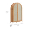 Calista 79" Tall Wide Rattan Arched Storage Cabinet by Modway - EEI-7294-NAT  2