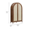 Calista 79" Tall Wide Rattan Arched Storage Cabinet by Modway - EEI-7294-WAL  2