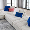 Modway Saunter 4-Piece Tufted Fabric Fabric Sectional Sofa by Modway-EEI-5208-BEI  12