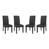 Modway Parcel Vinyl Dining Side Chair Set of 4 by Modway-EEI-3554-BLK