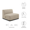 Modway Conjure Channel Tufted Upholstered Fabric Armless Chair by Modway-EEI-5495-BLK-BEI