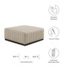 Modway Conjure Channel Tufted Upholstered Fabric Ottoman by Modway-EEI-5501-BLK-BEI