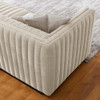 Modway Conjure Channel Tufted Upholstered Fabric Sofa by Modway-EEI-5787-BLK-BEI