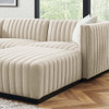 Modway Conjure 4-Piece Channel Tufted Upholstered Fabric Sectional Sofa by Modway-EEI-5788-BLK-BEI