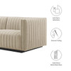 Modway Conjure 4-Piece Channel Tufted Upholstered Fabric Sofa by Modway-EEI-5789-BLK-BEI