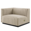 Modway Conjure 4-Piece Channel Tufted Upholstered Fabric Sofa by Modway-EEI-5789-BLK-BEI