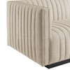 Modway Conjure 4-Piece Channel Tufted Upholstered Fabric Sofa by Modway-EEI-5789-BLK-BEI