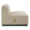 Modway Conjure 4-Piece Channel Tufted Upholstered Fabric Sofa by Modway-EEI-5789-BLK-BEI