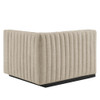 Modway Conjure 4-Piece Channel Tufted Upholstered Fabric Sofa by Modway-EEI-5789-BLK-BEI