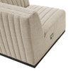 Modway Conjure 4-Piece Channel Tufted Upholstered Fabric Sofa by Modway-EEI-5789-BLK-BEI