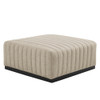 Modway Conjure 6-Piece Channel Tufted Upholstered Fabric Sectional Sofa by Modway-EEI-5790-BLK-BEI