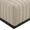 Modway Conjure 6-Piece Channel Tufted Upholstered Fabric Sectional Sofa by Modway-EEI-5790-BLK-BEI