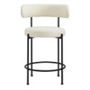 Modway Albie Boucle Fabric Counter Stools Set of 2 by Modway-EEI-6518-IVO-BLK