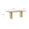 Modway Piston 82" Rectangular Wood Dining Table by Modway-EEI-7173-NAT
