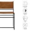 Modway Thatcher Leather and Metal Dining Chair by Modway-EEI-7196-TAN