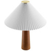 Modway Jessica Wooden Base Table Lamp With Pleated Fabric Shade by Modway-EEI-7212-WAL