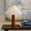 Modway Jessica Wooden Base Table Lamp With Pleated Fabric Shade by Modway-EEI-7212-WAL
