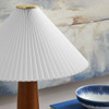 Modway Jessica Wooden Base Table Lamp With Pleated Fabric Shade by Modway-EEI-7212-WAL