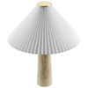 Modway Cove Travertine Table Lamp With Pleated Shade by Modway-EEI-7215-TRV