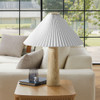 Modway Cove Travertine Table Lamp With Pleated Shade by Modway-EEI-7215-TRV