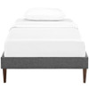 Modway Sharon Fabric Twin Bed Frame with Squared Tapered Legs by Modway-MOD-5348-GRY