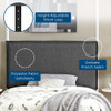 Modway Camille Upholstered Fabric Twin Headboard by Modway-MOD-5405-GRY
