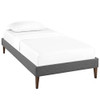 Modway Tessie Fabric Twin Bed Frame with Squared Tapered Legs by Modway-MOD-5895-GRY