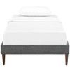 Modway Tessie Fabric Twin Bed Frame with Squared Tapered Legs by Modway-MOD-5895-GRY