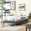 Modway Tessie Fabric Twin Bed Frame with Squared Tapered Legs by Modway-MOD-5895-GRY
