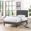 Modway Amaris Fabric Twin Platform Bed with Squared Tapered Legs by Modway-MOD-5906-GRY
