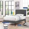 Modway Amaris Fabric Twin Platform Bed with Squared Tapered Legs by Modway-MOD-5906-GRY