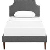 Modway Corene Fabric Twin Platform Bed with Squared Tapered Legs by Modway-MOD-5951-GRY