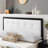 Modway Draper Tufted Fabric and Wood Twin Headboard by Modway-MOD-6224-BLK-WHI