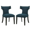 Modway Curve Fabric Dining Side Chair Set of 2 by Modway-EEI-2741